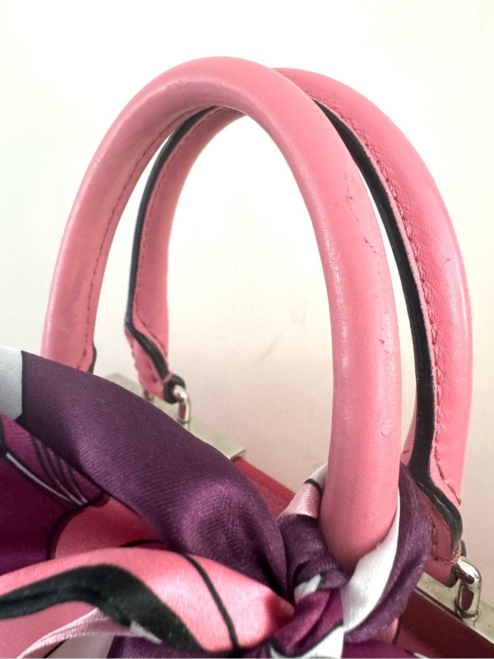 FENDI Petite 3Jours Pink Leather Satchel Crossbody COA - Picture 6 of 13